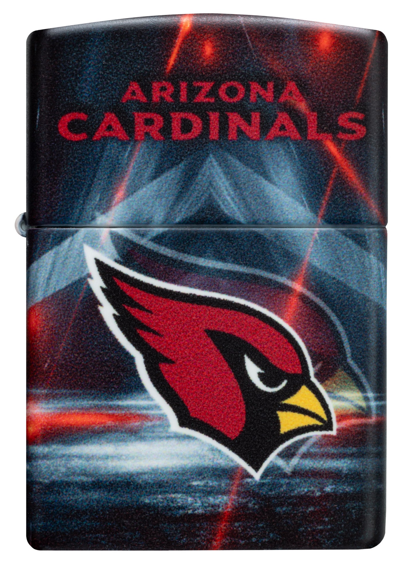 Front view of Zippo NFL Arizona Cardinals 540 Matte Windproof Lighter.