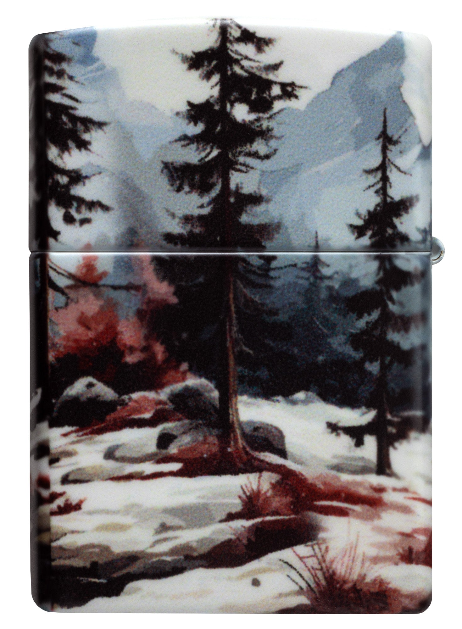 Back view of Zippo Frozen Valley Design 540 Matte Windproof Lighter.