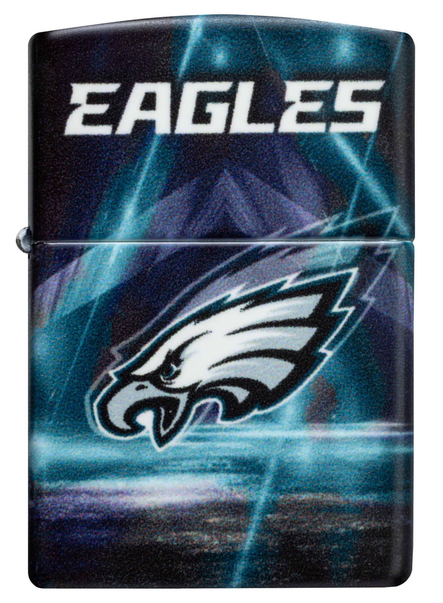 Front view of Zippo NFL Philadelphia Eagles 540 Matte Windproof Lighter.