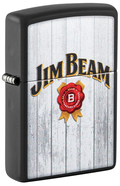 Jim Beam® Woodgrain Design Black Matte Windproof Lighter – Zippo USA