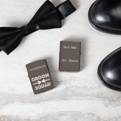 Lifestyle Image of Groomsquad Design Windproof Lighter