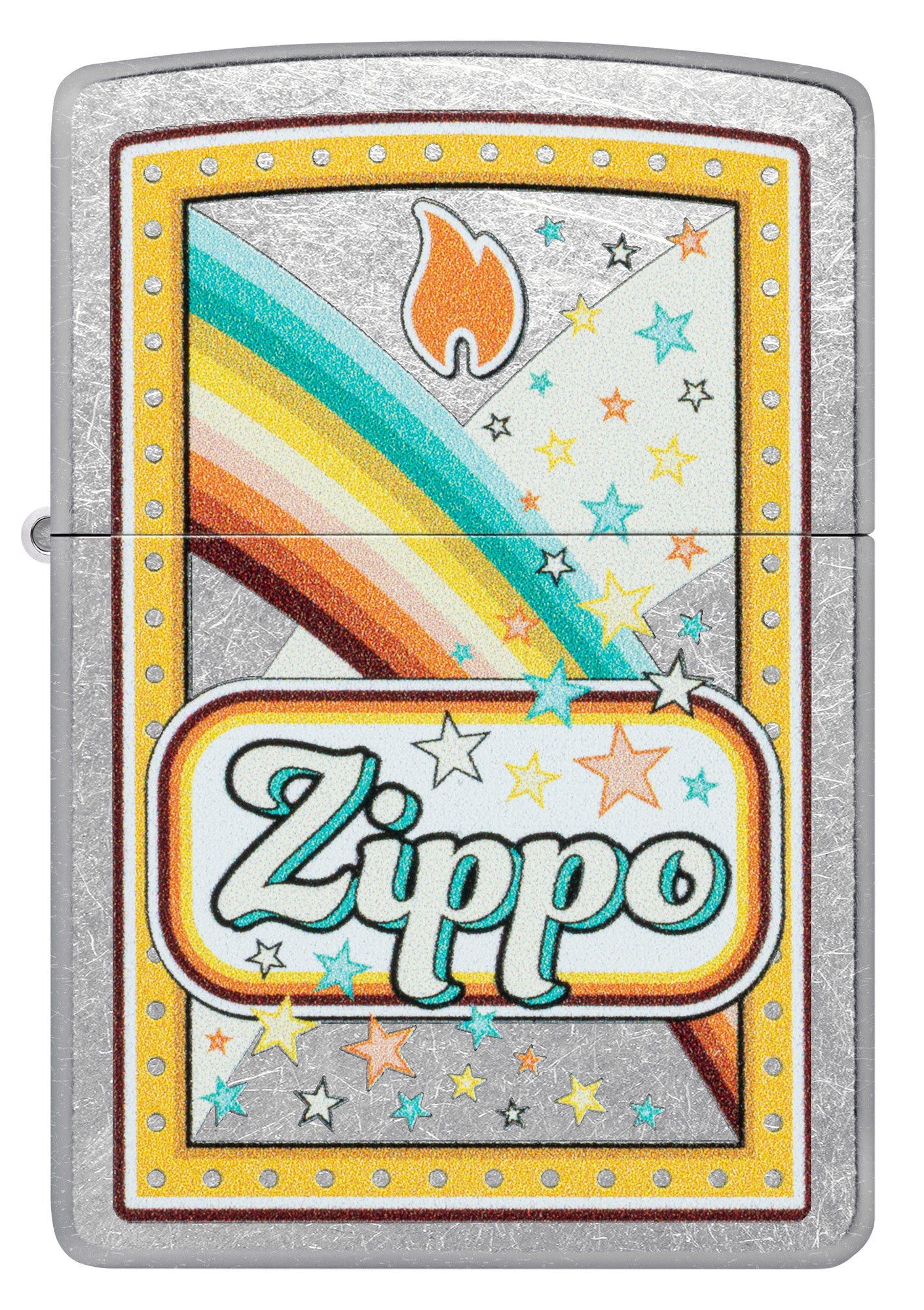 Front shot of Zippo Candy Design Chrome Windproof Lighter.