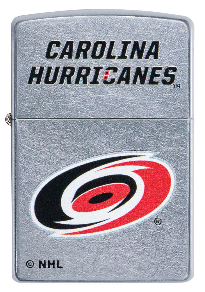 Front of NHL Carolina Hurricanes Street Chrome™ Windproof Lighter