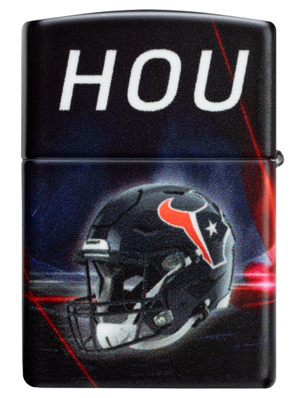 Back view of Zippo NFL Houston Texans 540 Matte Windproof Lighter.