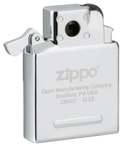 Front shot of Zippo Yellow Flame Pipe Lighter Insert, standing at a 3/4 angle.