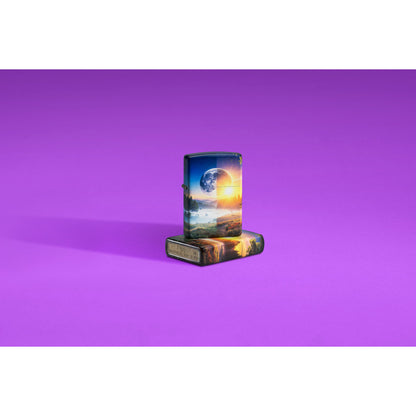 Lifestyle Image of SMS Exclusive: Under Two Skies Design on purple background