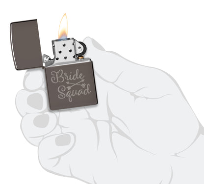 Bridesquad Design Windproof Lighter lit in hand