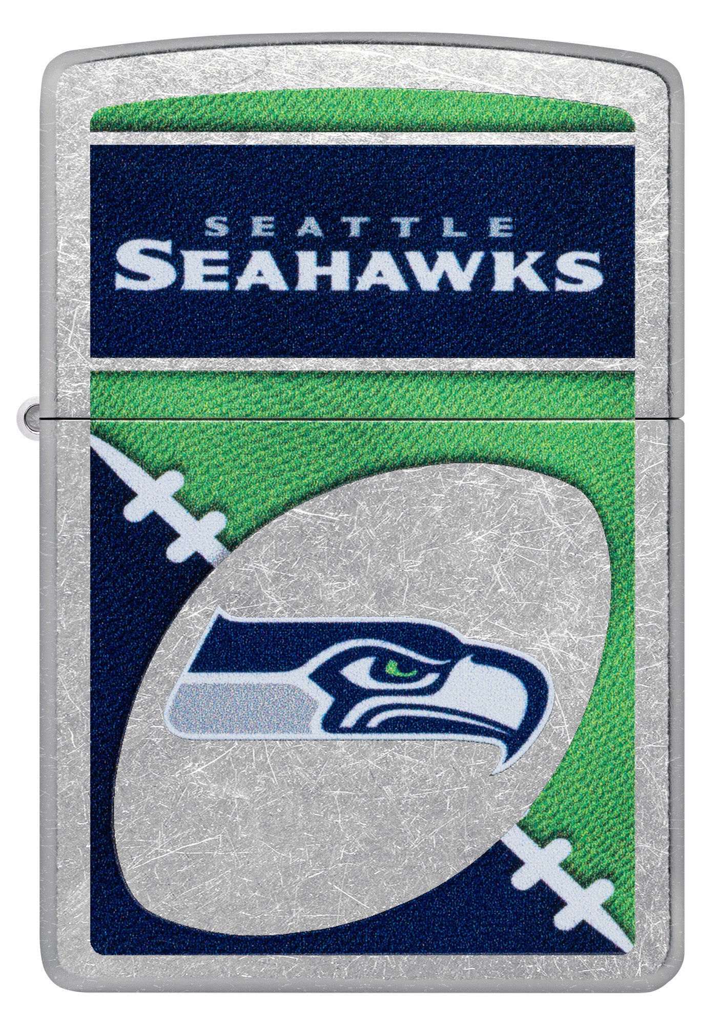 Zippo NFL Seattle Seahawks Chrome Logo Design Street Chrome