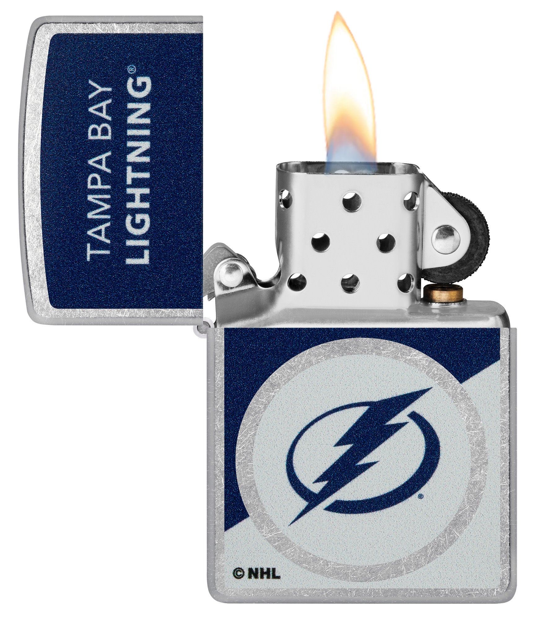 Zippo NHL® Tampa Bay Lightning® Colorblock Logo Design Street