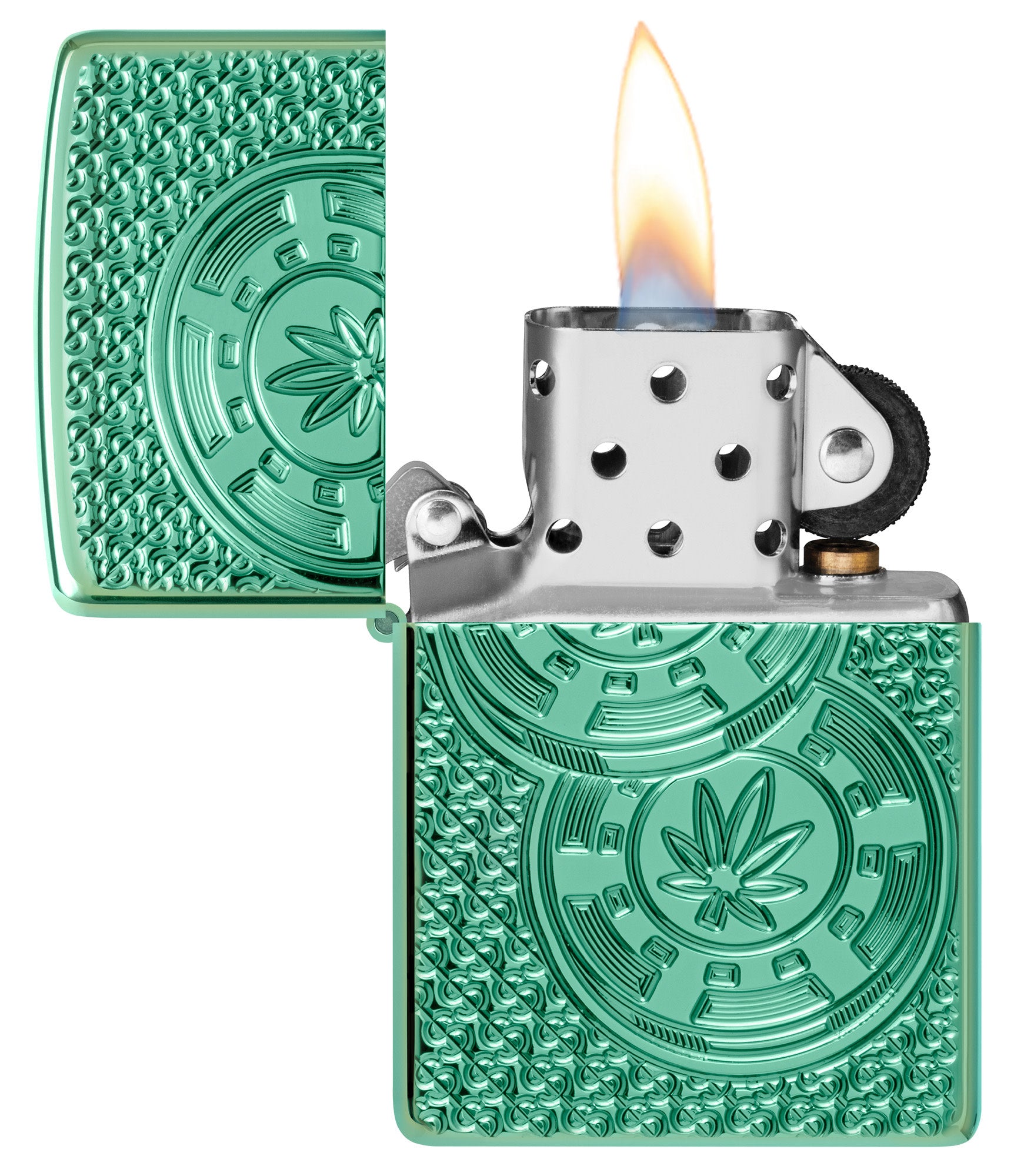 Zippo Cannabis Chips Design Armor® High Polish Green Windproof Lighter –  Zippo USA