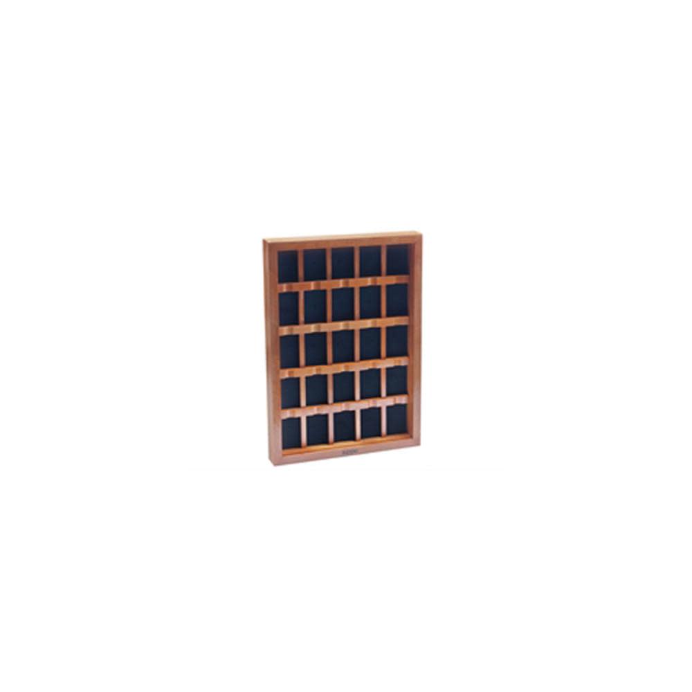 25 Piece Oak Lighter Display Case