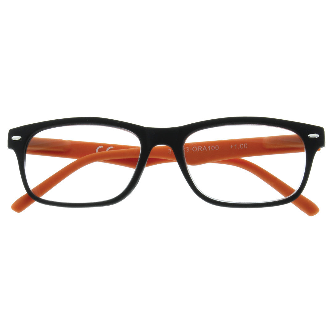 Colorblock Reading Glasses - Orange
