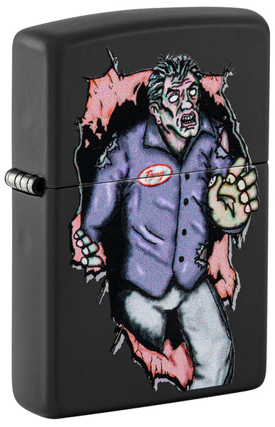 Zippo Zombie Escape Design Black Matte Windproof Lighter – Zippo USA