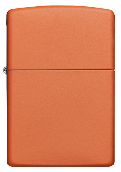 Front view of Classic Orange Matte Windproof Lighter