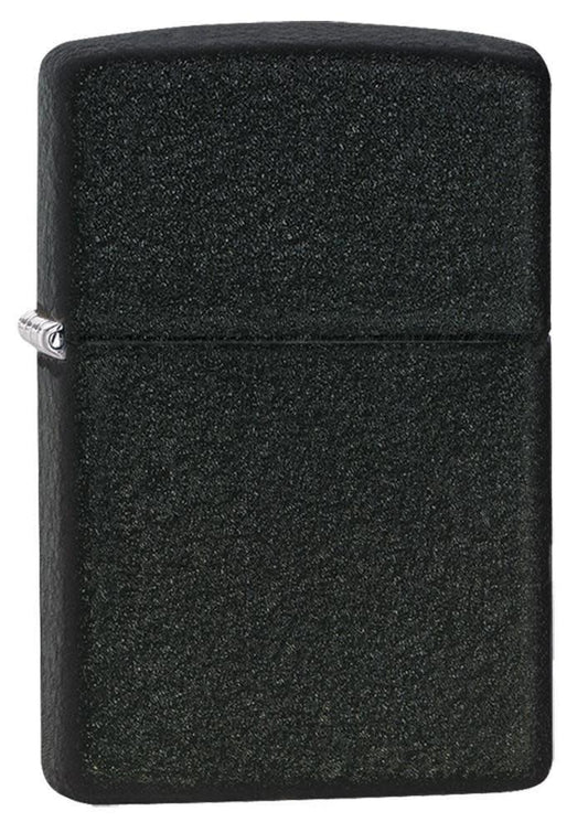Front view of the Black Crackle® Lighter shot at a 3/4 angle