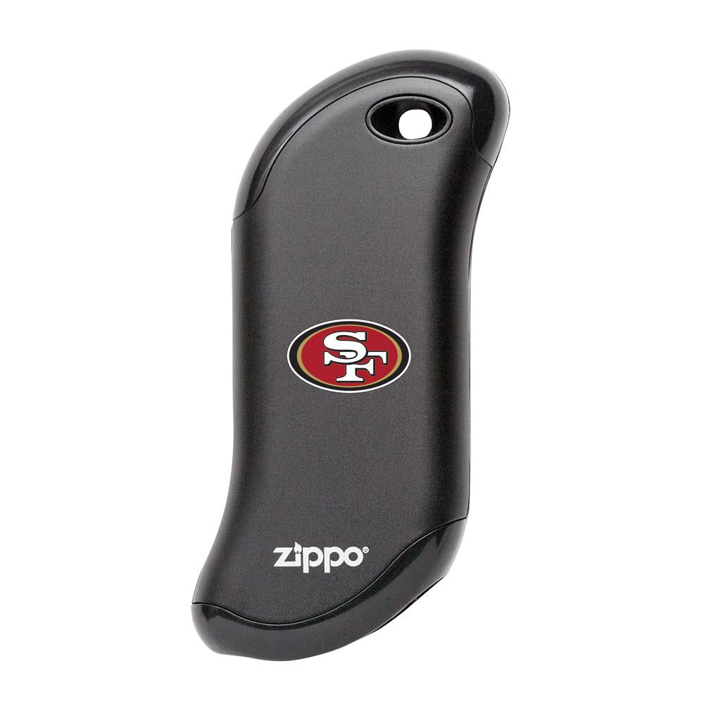 Front of black NFL San Francisco 49ers: HeatBank 9s Rechargeable Hand Warmer