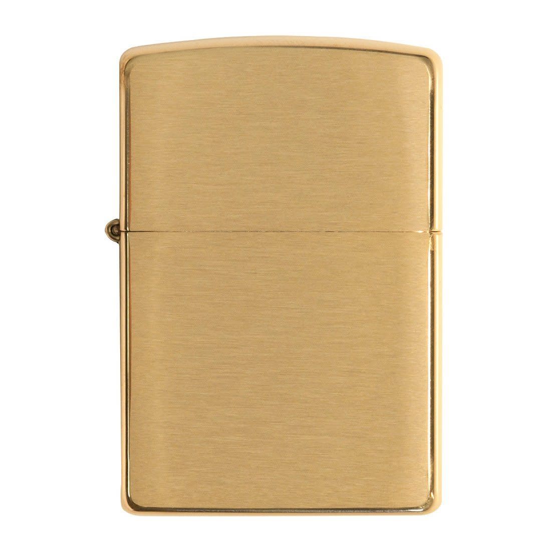 Zippo Lighter model #204 reg brush finish solid 2024 brass