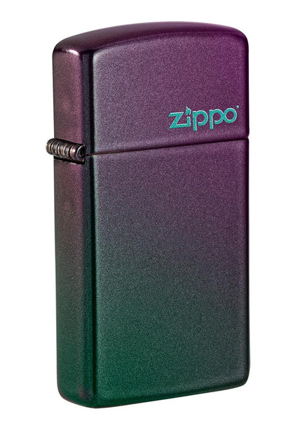 Slim® Iridescent Zippo Logo Windproof Lighter | Zippo USA