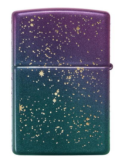 Back of Starry Sky Design Iridescent Windproof Lighter