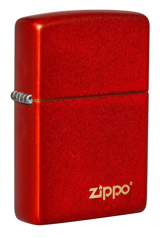 Classic Metallic Red Zippo Logo Windproof Lighter | Zippo USA