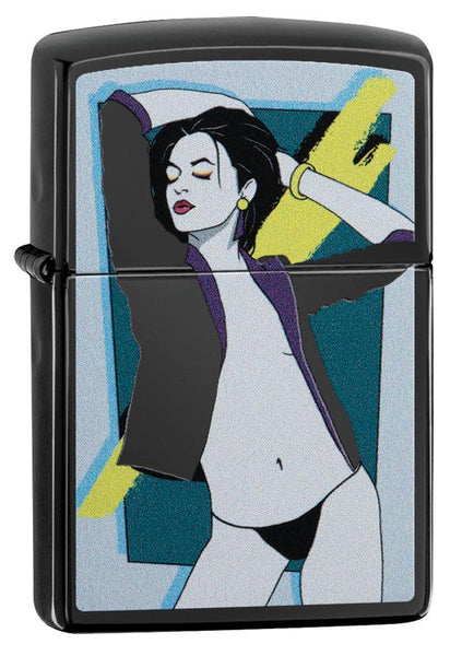 ZIPPO ライター 女性イラスト 7bff01cab303700489ce2d13803c26