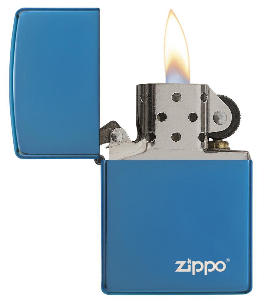 Rare Retired Rolling popular Stones Polished Blue Zippo Lighter -