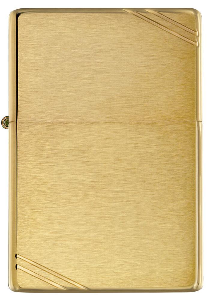 Vintage w/ Slashes Brushed Brass Lighter – Zippo USA