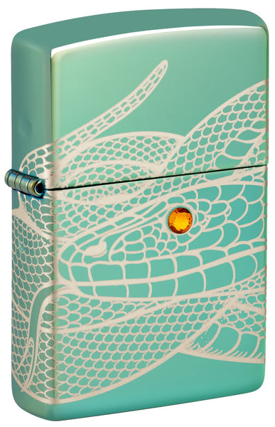 Snake Design High Polish Green Windproof Lighter | Zippo USA