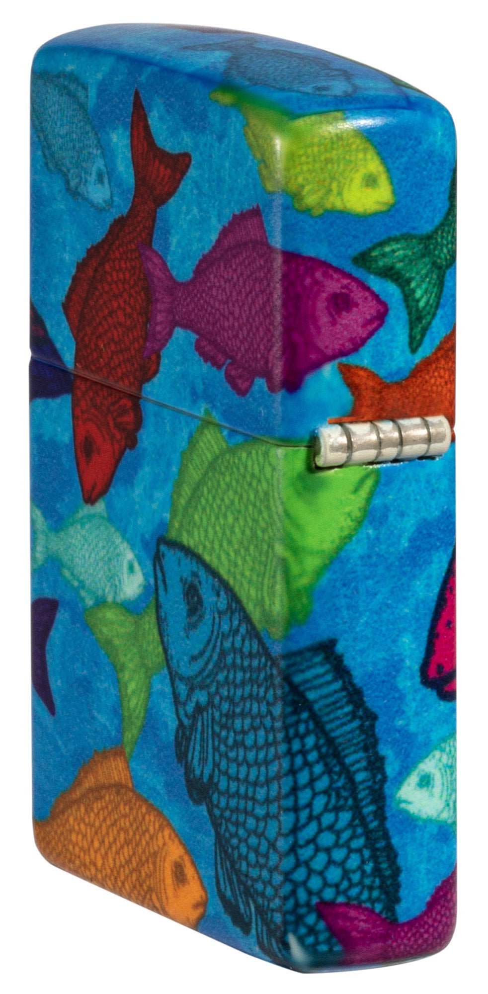 Front shot of Fishy Design 540 Color Windproof Lighter.