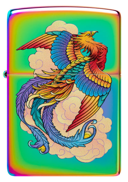 Front view of Zippo Phoenix Design Mulit Color Windproof Lighter .