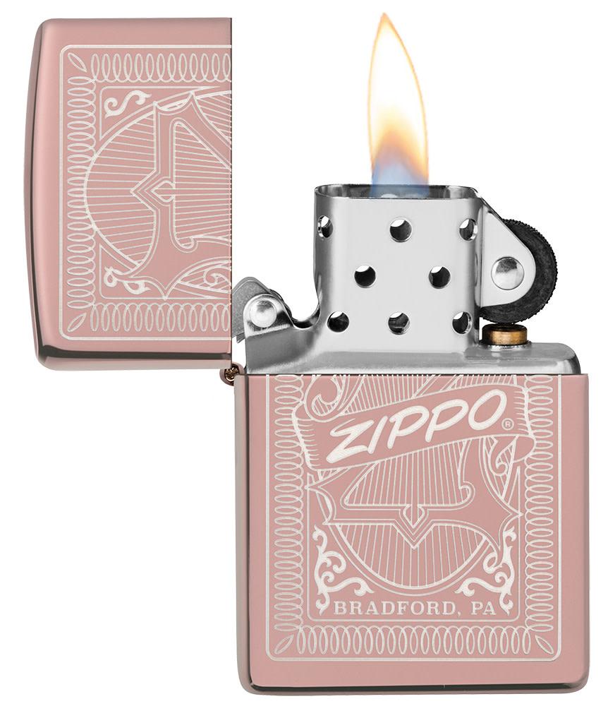 Reimagine Zippo High Polish Rose Gold Windproof Lighter