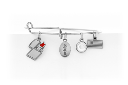 Zippo lighter charm bracelet, resting 