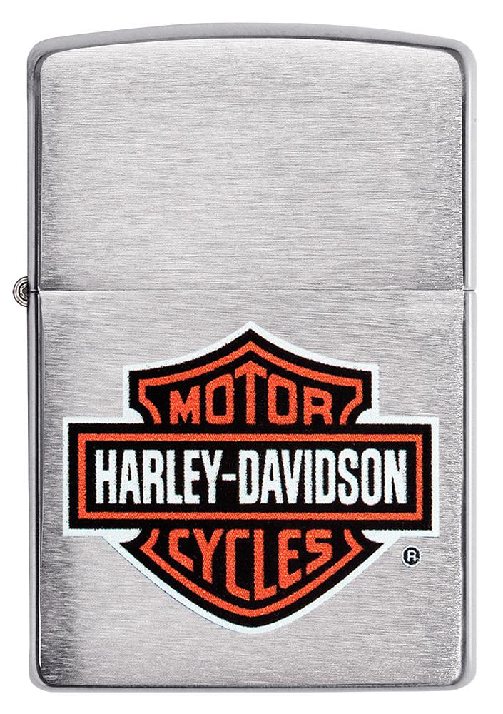 Zippo Lighter - Harley Davidson Knucklehead Brushed Chrome