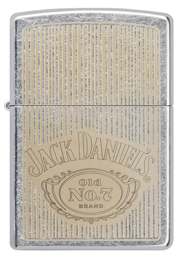 Front shot of Jack Daniel's® Logo Street Chrome™ Windproof Lighter.