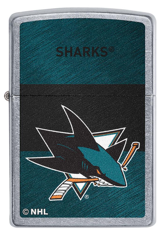 San Jose Sharks® Icon Design Street Chrome Windproof Lighter