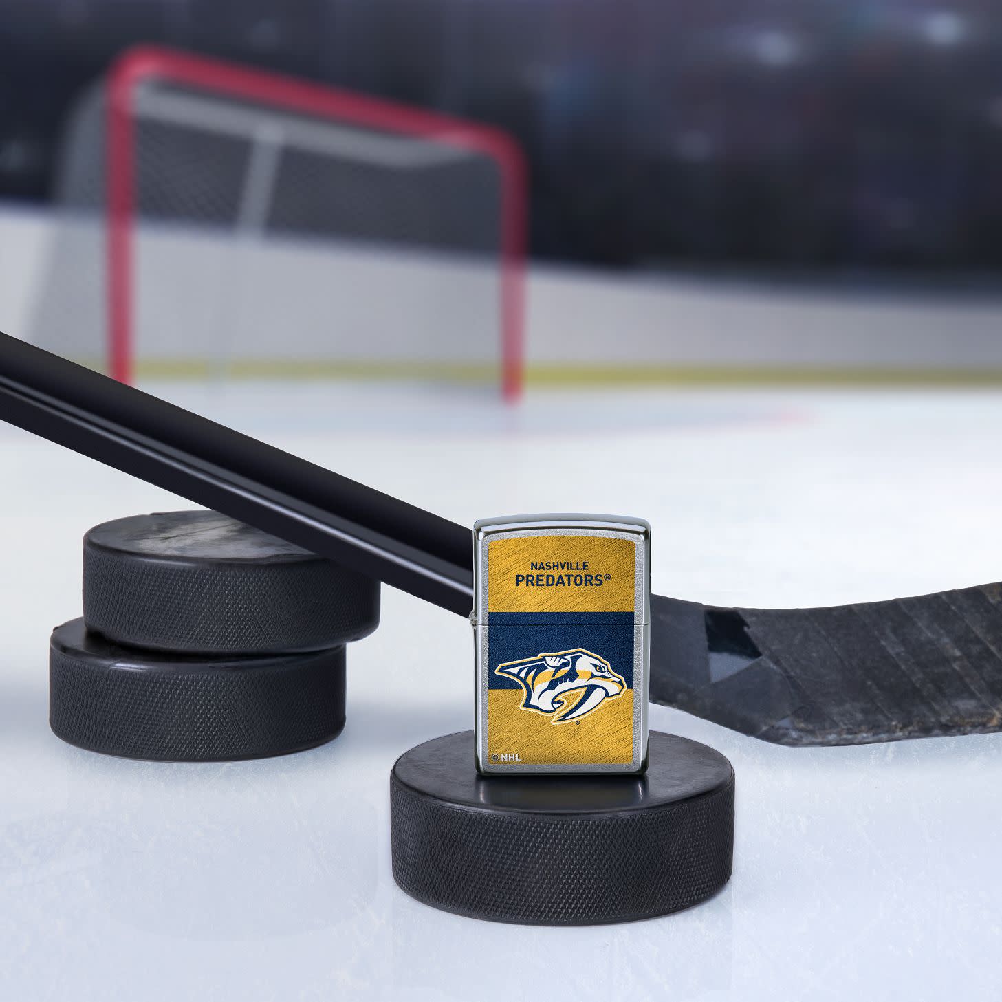 Nashville Predators® Icon Design Street Chrome Windproof Lighter