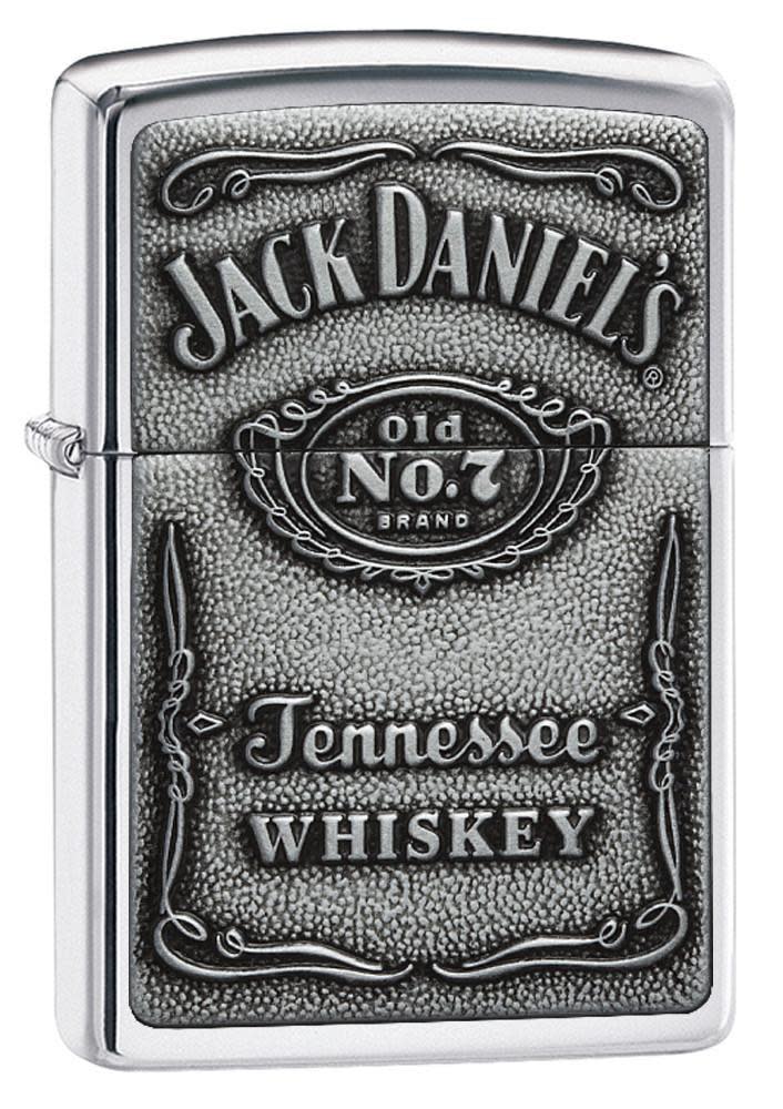 Jack Daniel's® Classic Emblem Chrome Windproof Lighter | Zippo USA