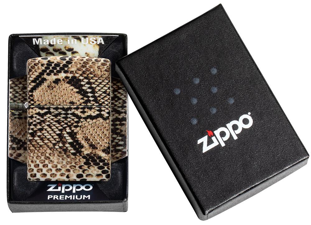 Snake Skin 540 Color Windproof Lighter in it's packaging.