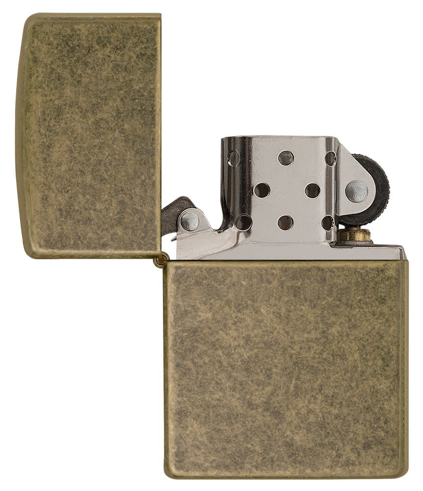 Engraved store Antique Brass Official Zippo Windproof Lighter