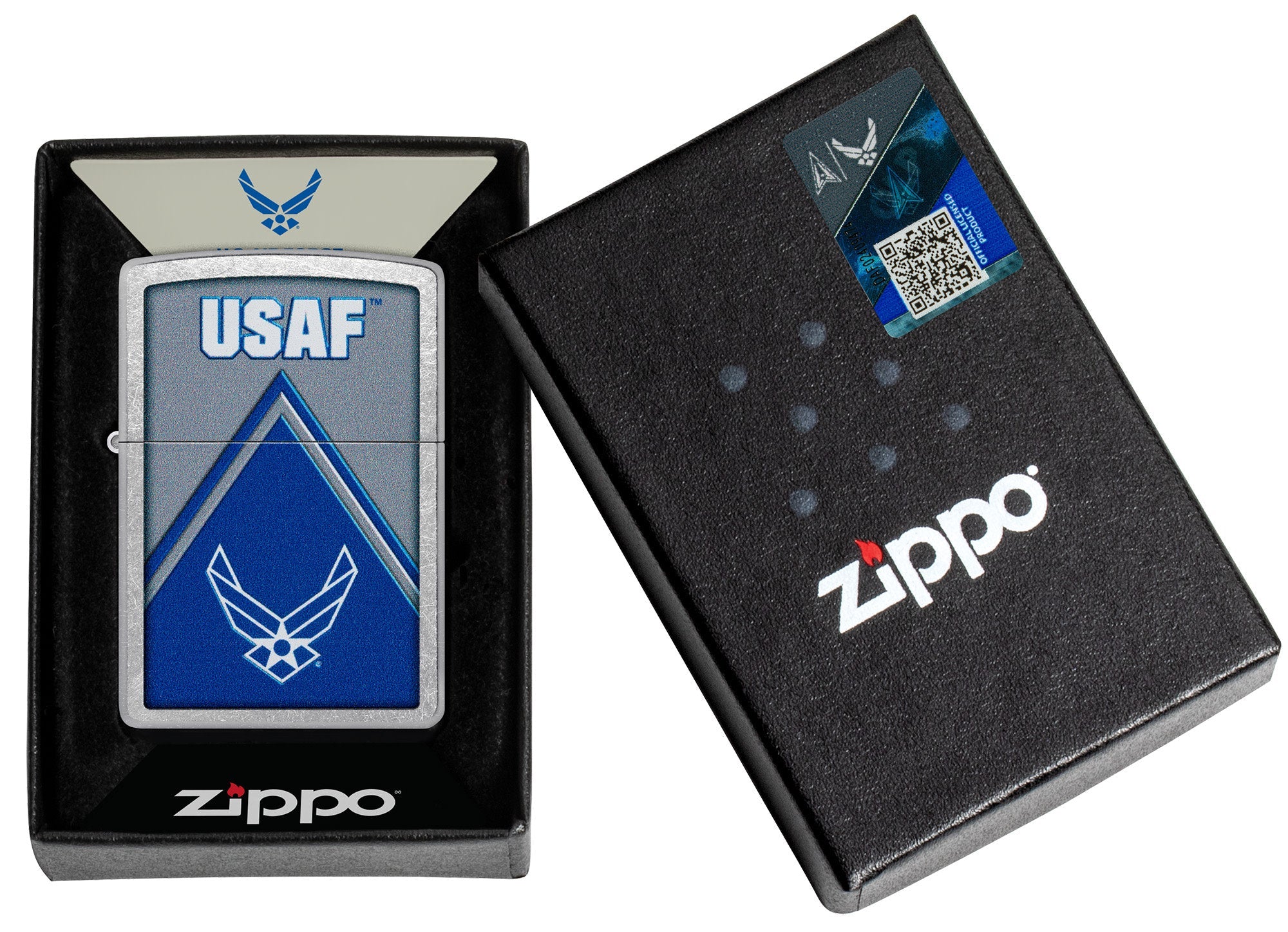 Zippo U.S. Air Force Design Street Chrome Windproof Lighter Zippo USA