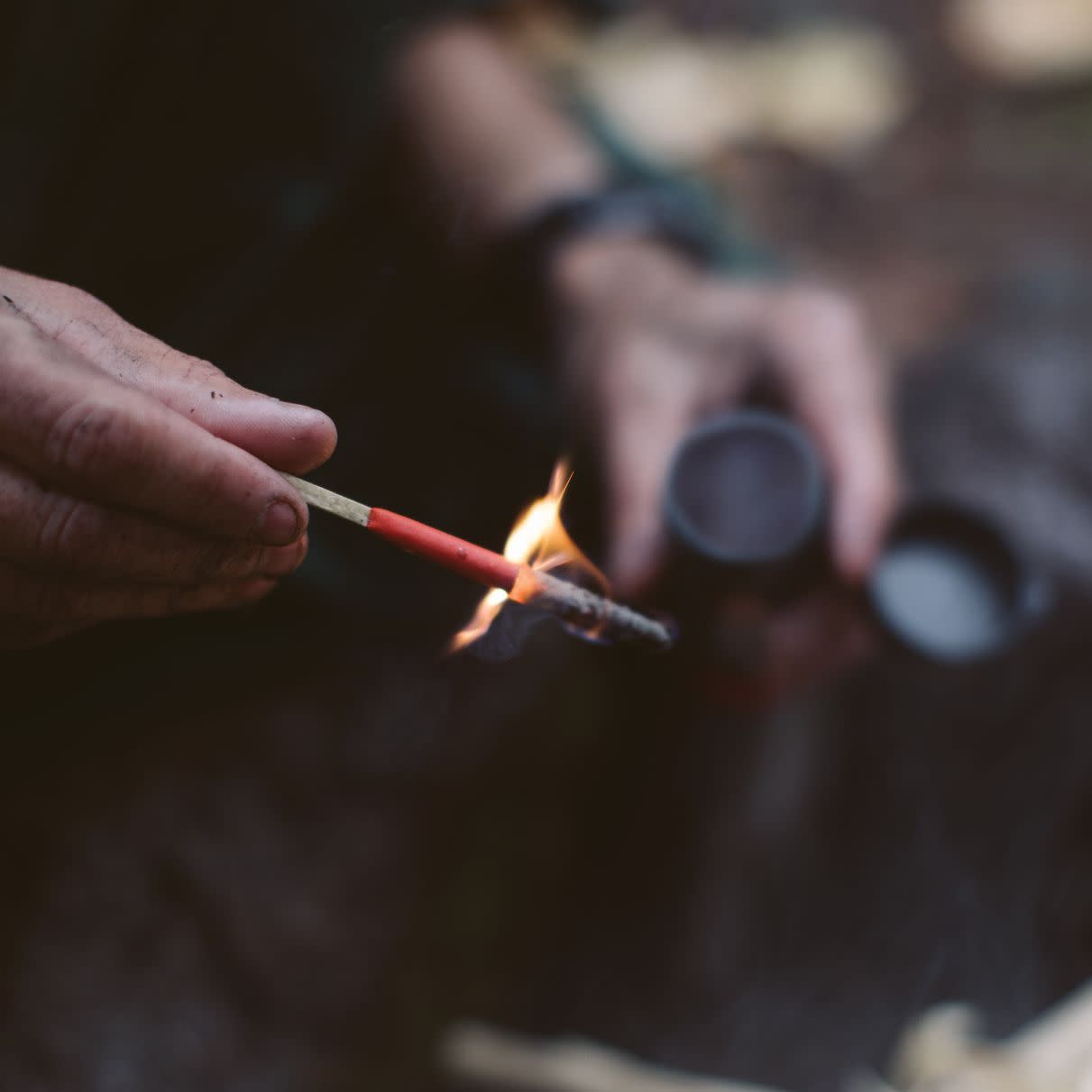 Lifestyle image of Typhoon Matches burning in hand