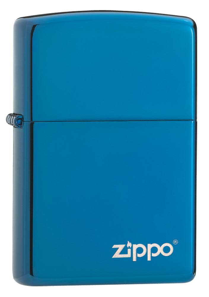 Classic High Polish Blue Zippo Logo