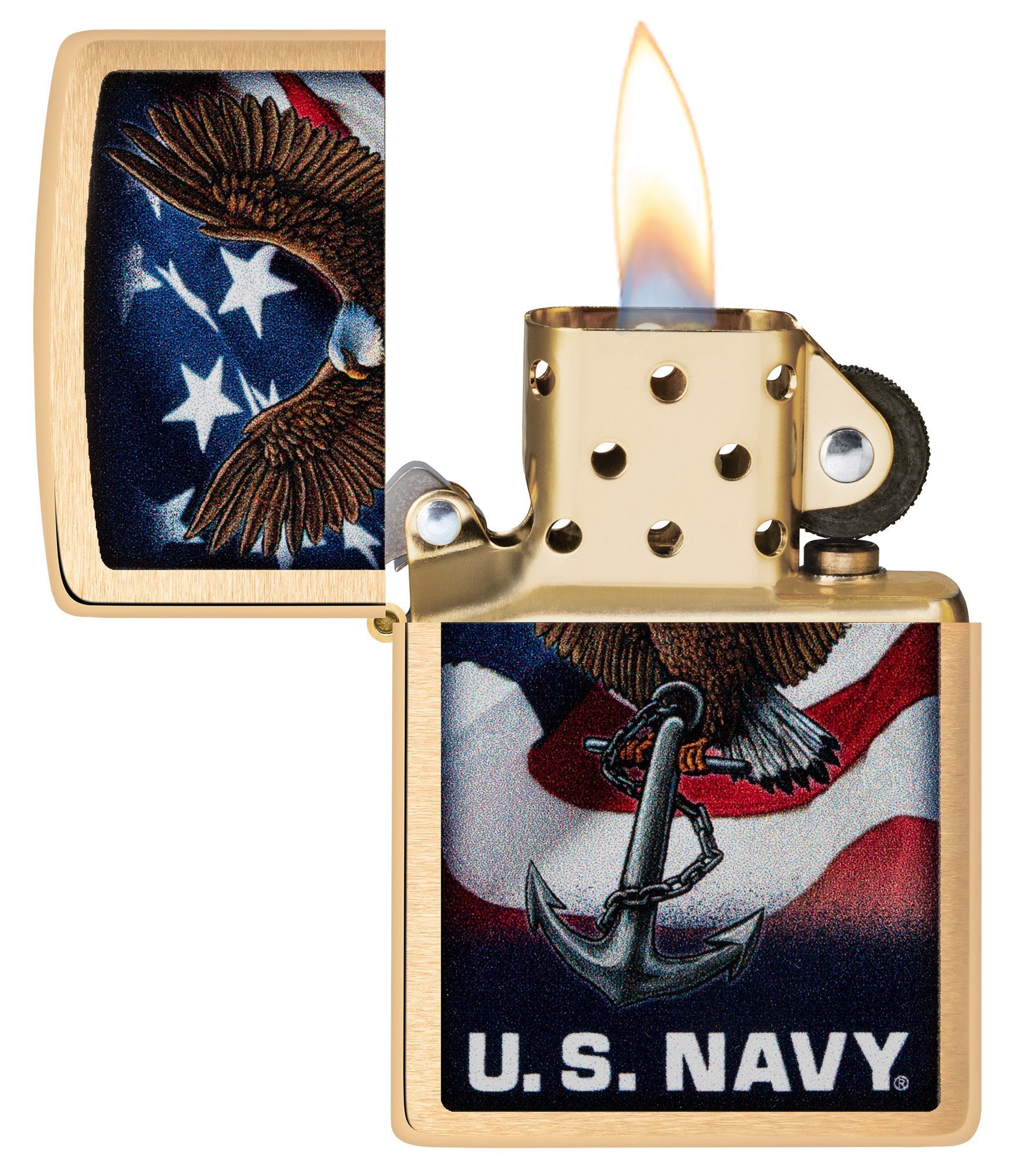 American Bald Eagle Zippo Lighter Brass Zippo With A Darkened Patina Bradford PA Made In hot The USA