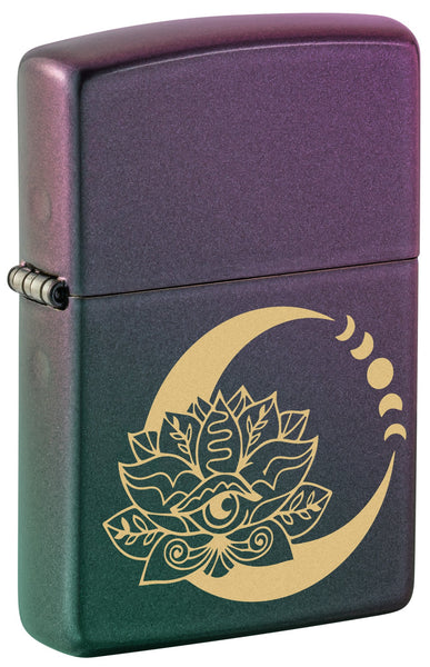 Zippo Lotus Moon Design Iridescent Windproof Lighter | Zippo USA
