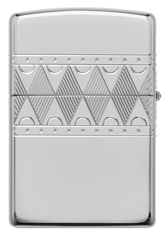 Zippo Geometric Diamond Pattern Armour Lighter