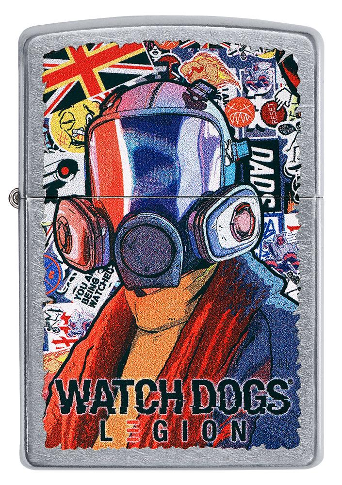 Front view of Watch Dogs®: Legion Gas Mask Windproof Lighter.