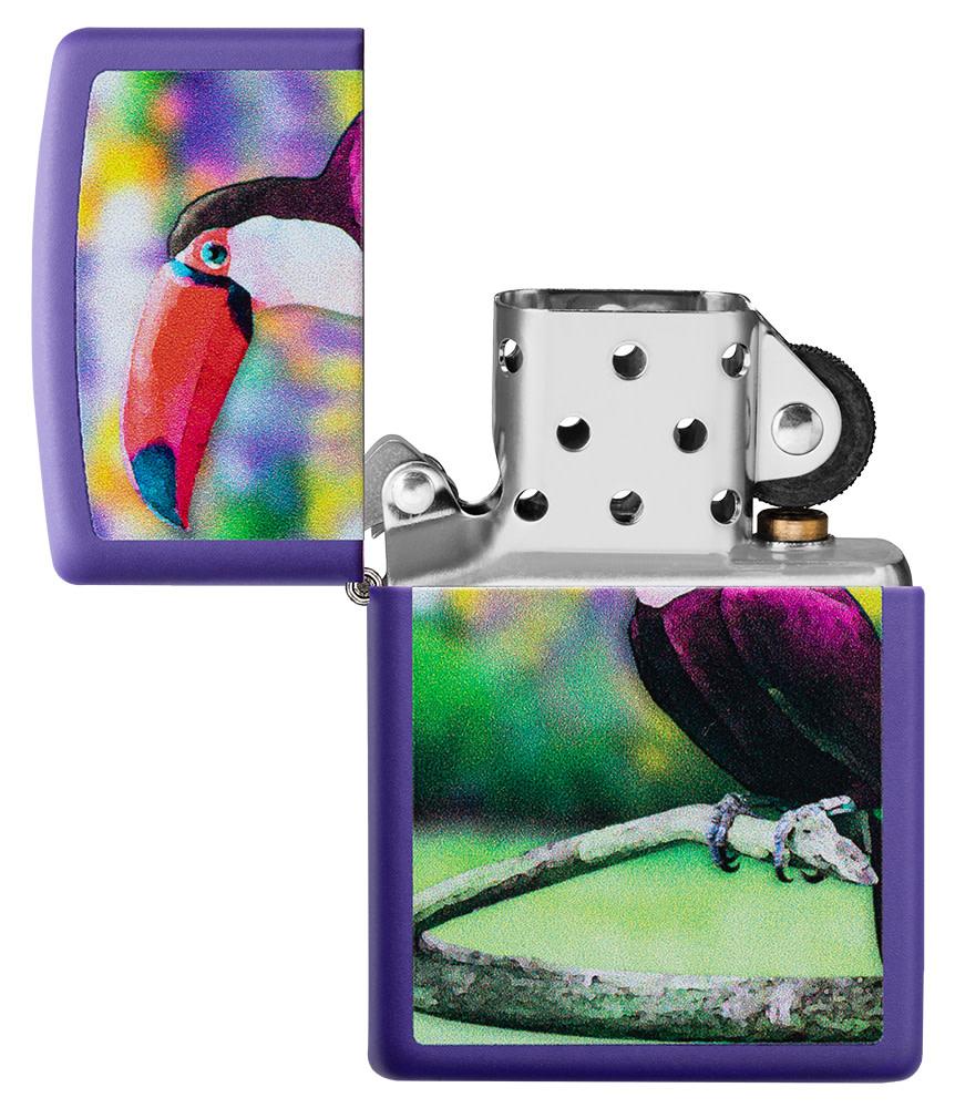 Toucan Design Purple Matte Windproof Lighter – Zippo USA