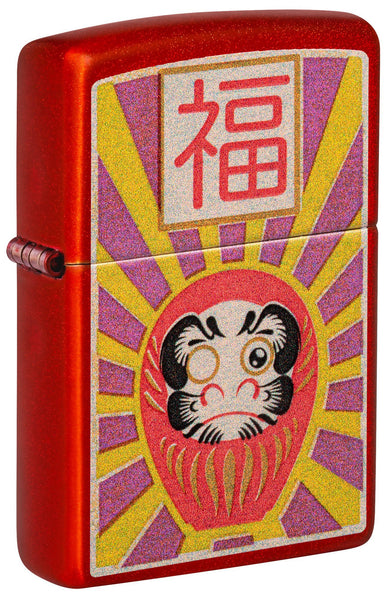 Zippo Daruma Design Metallic Red Windproof Lighter | Zippo USA