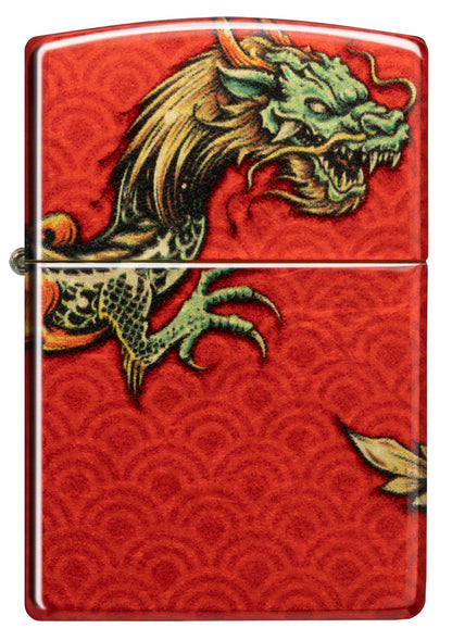 Front shot of Zippo Dragon Design 540 Fusion Windproof Lighter.