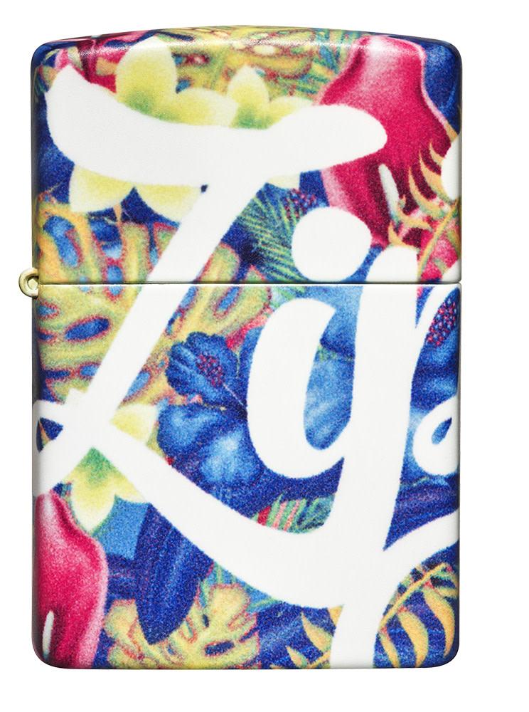 Front of Zippo Floral Design 540 Color Windproof Lighter